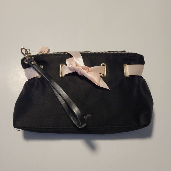 Victoria's Secret NWT Black/pink cosmetic pouch. - Picture 3 of 13